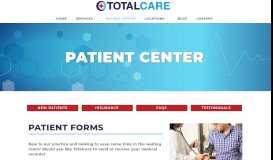 
							         Patient Center | Total Care								  
							    
