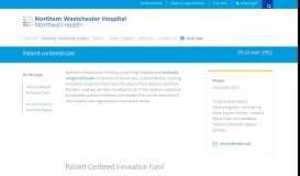 
							         Patient-Centered Care | Northern Westchester Hospital, Mt Kisco NY								  
							    