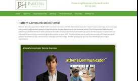 
							         Patient Communication Portal | ParkHill Health								  
							    