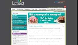 
							         Patient Compliments - Larchmont Imaging								  
							    