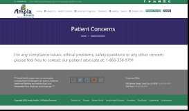 
							         Patient Concerns - Ampla Health								  
							    