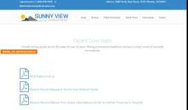 
							         Patient Downloads – Sunny View Medical Center								  
							    