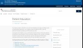 
							         Patient Education | Alta Internal Medicine								  
							    