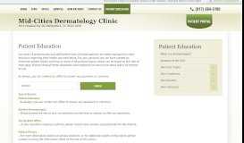 
							         Patient Education - Bedford, TX Dermatologist - Mid-Cities ...								  
							    