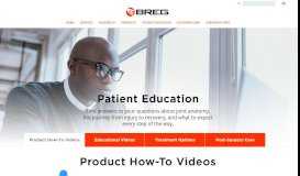 
							         Patient Education – Breg, Inc.								  
							    