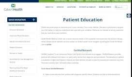 
							         Patient Education | CalvertHealth								  
							    