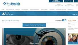 
							         Patient Education | EyeHealth Northwest | Eye Care Portland								  
							    