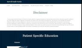
							         Patient Education | Hartwell Family Practice								  
							    