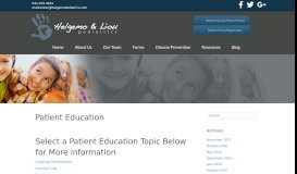 
							         Patient Education – Helgemo & Liou								  
							    