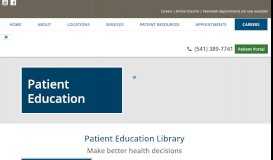 
							         Patient Education - High Lakes Healthcare								  
							    