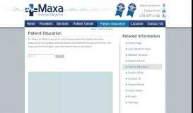 
							         Patient Education - Maxa Internal Medicine, Duluth, Georgia								  
							    