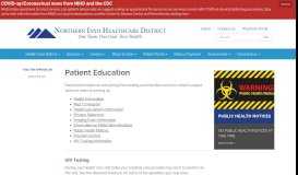 
							         Patient Education - Northern Inyo Healthcare District								  
							    