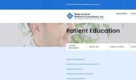 
							         Patient Education - Wake Internal Medicine								  
							    