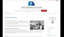 
							         Patient Education - West Georgia Eyecare								  
							    