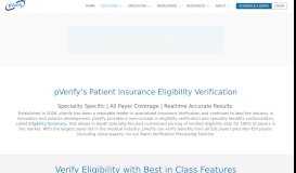 
							         Patient Eligibility Verification - pVerify |								  
							    