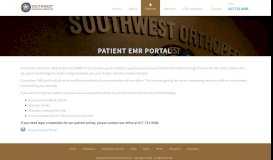 
							         Patient EMR Portal - SWorthopedic								  
							    