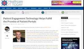 
							         Patient Engagement Technology Helps Fulfill the Promise of Patient ...								  
							    