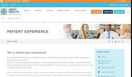 
							         Patient Experience | Arch Health								  
							    