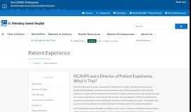 
							         Patient Experience | St. Petersburg General Hospital | St. Petersburg, FL								  
							    