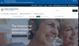 
							         Patient Financial | Reston Hospital Center								  
							    