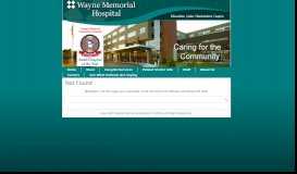 
							         Patient Financial Services - Wayne Memorial Hospital								  
							    