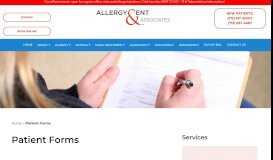
							         Patient Forms - Allergy & ENT Associates								  
							    
