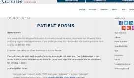 
							         Patient Forms - Arlington Orthopedics Associates, P.A., Arlington, Texas								  
							    