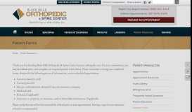 
							         Patient Forms | Black Hills Orthopedic & Spine Center								  
							    