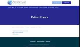 
							         Patient Forms - Bradenton, FL: West Coast Obstetrics & Gynecology								  
							    