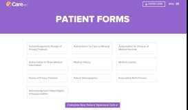 
							         Patient Forms | CareATC								  
							    