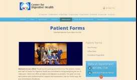 
							         Patient Forms | Center for Digestive Health								  
							    