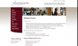 
							         Patient Forms - Concord Otolaryngology								  
							    