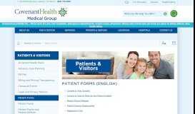 
							         Patient Forms: Covenant Medical Group								  
							    
