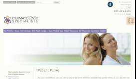 
							         Patient Forms | Dermatology Specialists Group | My Dermspecialists								  
							    