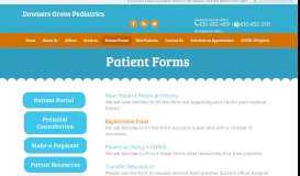 
							         Patient Forms - Downers Grove Pediatrics - Pediatrics for Family Health								  
							    