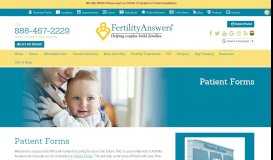 
							         Patient Forms - Fertility Clinic - Lafayette - Baton Rouge Fertility Answers								  
							    