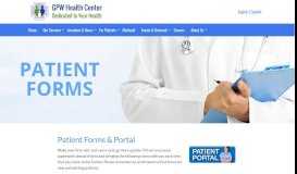 
							         Patient Forms - GPW Health Center								  
							    