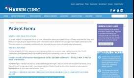 
							         Patient Forms | Harbin Clinic								  
							    