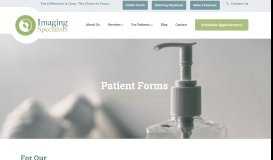 
							         Patient Forms - Imaging Specialists								  
							    