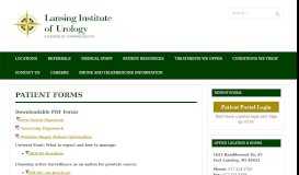 
							         Patient Forms – Lansing Institute of Urology								  
							    