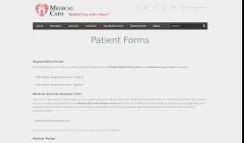 
							         Patient Forms – Medical Care, PLLC								  
							    