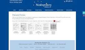 
							         Patient Forms - Northpointe Pediatrics								  
							    