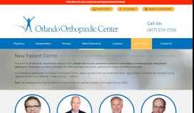 
							         Patient Forms | Orlando Orthopaedic Center								  
							    