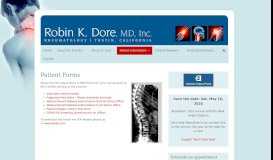 
							         Patient Forms - Robin K Dore MD, Inc.								  
							    