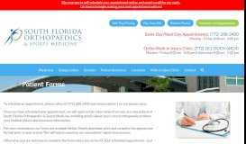 
							         Patient Forms | South Florida Orthopaedics & Sports Medicine								  
							    