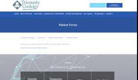
							         Patient Forms - Tricounty Urology Associates								  
							    