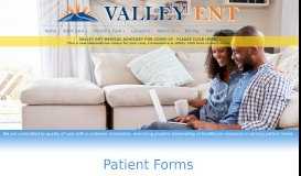 
							         Patient Forms - Valley ENT								  
							    