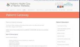 
							         Patient Gateway - Pediatric Health Care at Newton Wellesley ...								  
							    