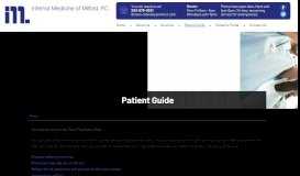 
							         Patient Guide | Connecticut | Internal Medicine of Milford, P.C.								  
							    