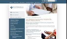 
							         Patient Health Portal - FMCH - Fort Madison Community Hospital								  
							    